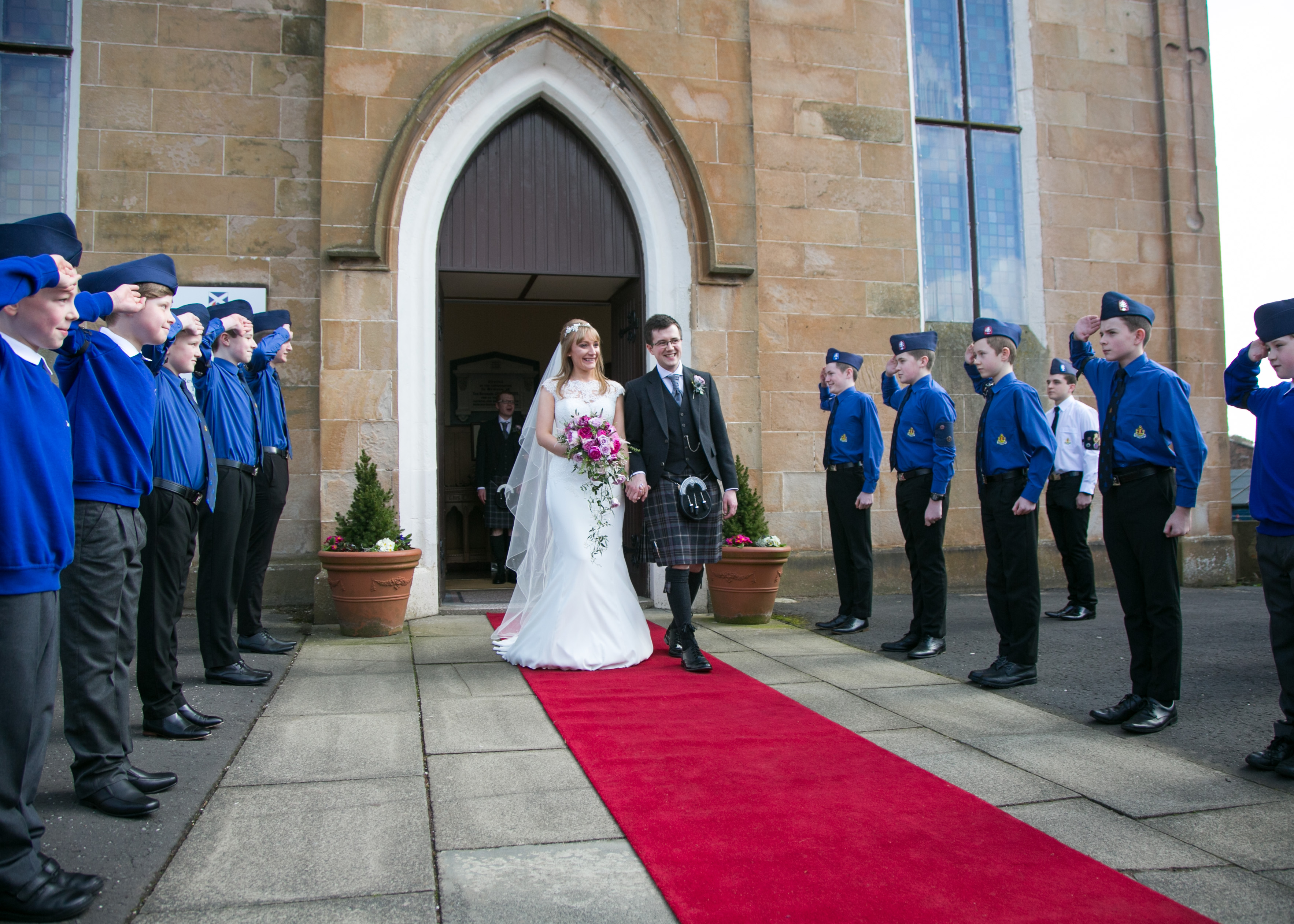 Guard of Honour for Newlyweds
